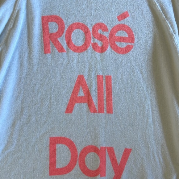 Wildfox Rose All Day Sweatshirt Round Neck Pullover Oversized - Picture 3 of 4